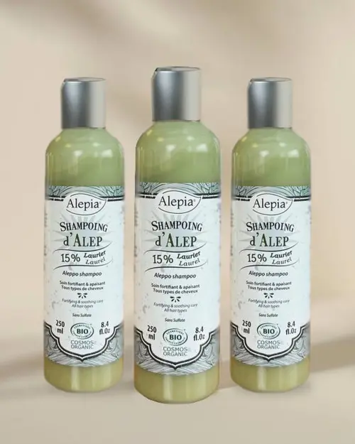 3x Organic Aleppo Shampoo 15%