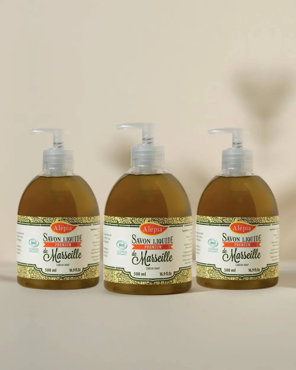 3x Savon de Marseille liquide Bio - Pure Olive