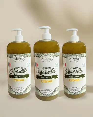 3x Jabón de Marsella líquido Bio Oliva pura al limón - 1 L