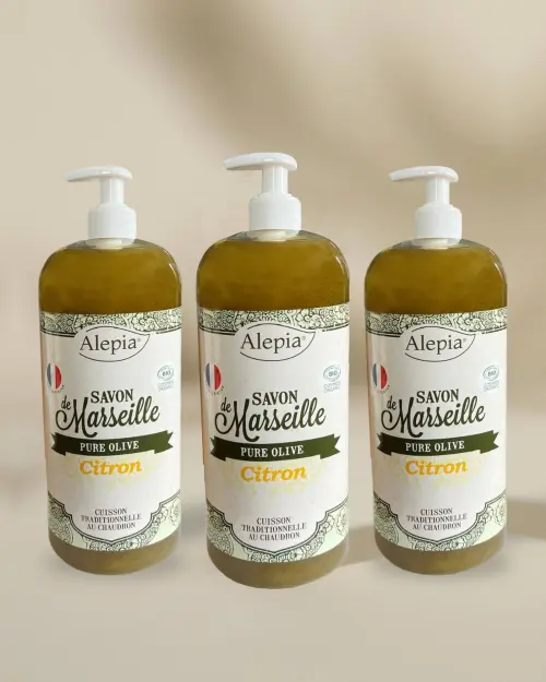 3x Savon de Marseille liquide Bio Pure Olive au Citron - 1 L