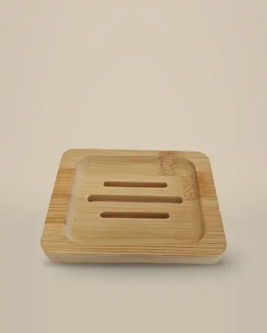 Bamboo soap dish
