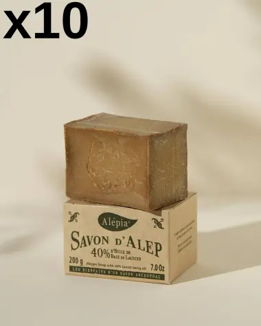 10x Jabón de Alepo Auténtico 40% Laurel