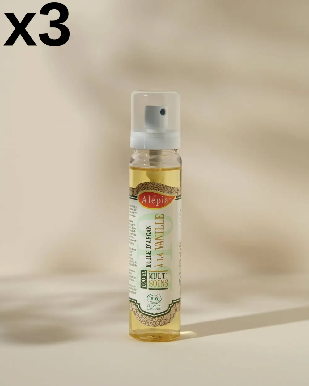3x Aceites de argán perfumados a la vainilla