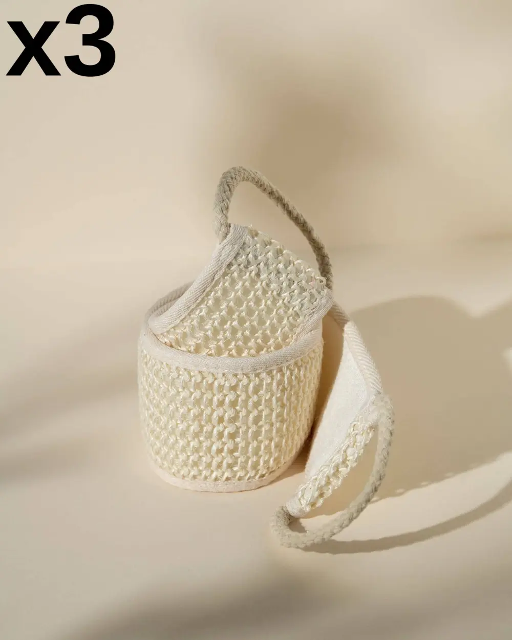 3x Correa de sisal para la espalda