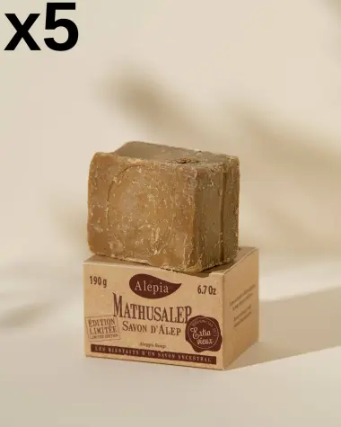 5x Aleppo-Seife extra-alt Mathusalep