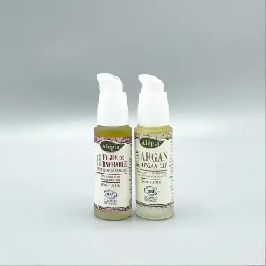 Duo van biologische olijfcactusvijgzaadolie en arganolie - 30 ml