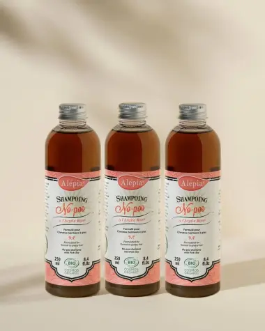 3x Champús no-poo Bio a la arcilla rosa