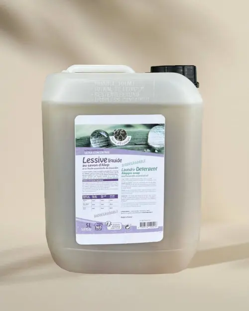 Detersivo gel puro sapone di Aleppo profumato al lavandin - Tanica 5L