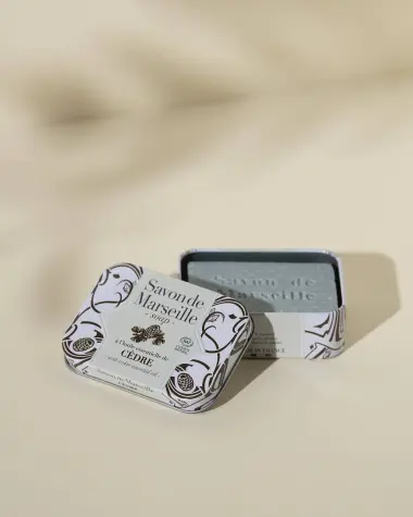 Sapone di Marsiglia profumato al Cedro - Scatola di metallo