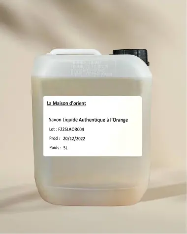 Vloeibare Aleppo-zeep met sinaasappel - jerrycan 5L