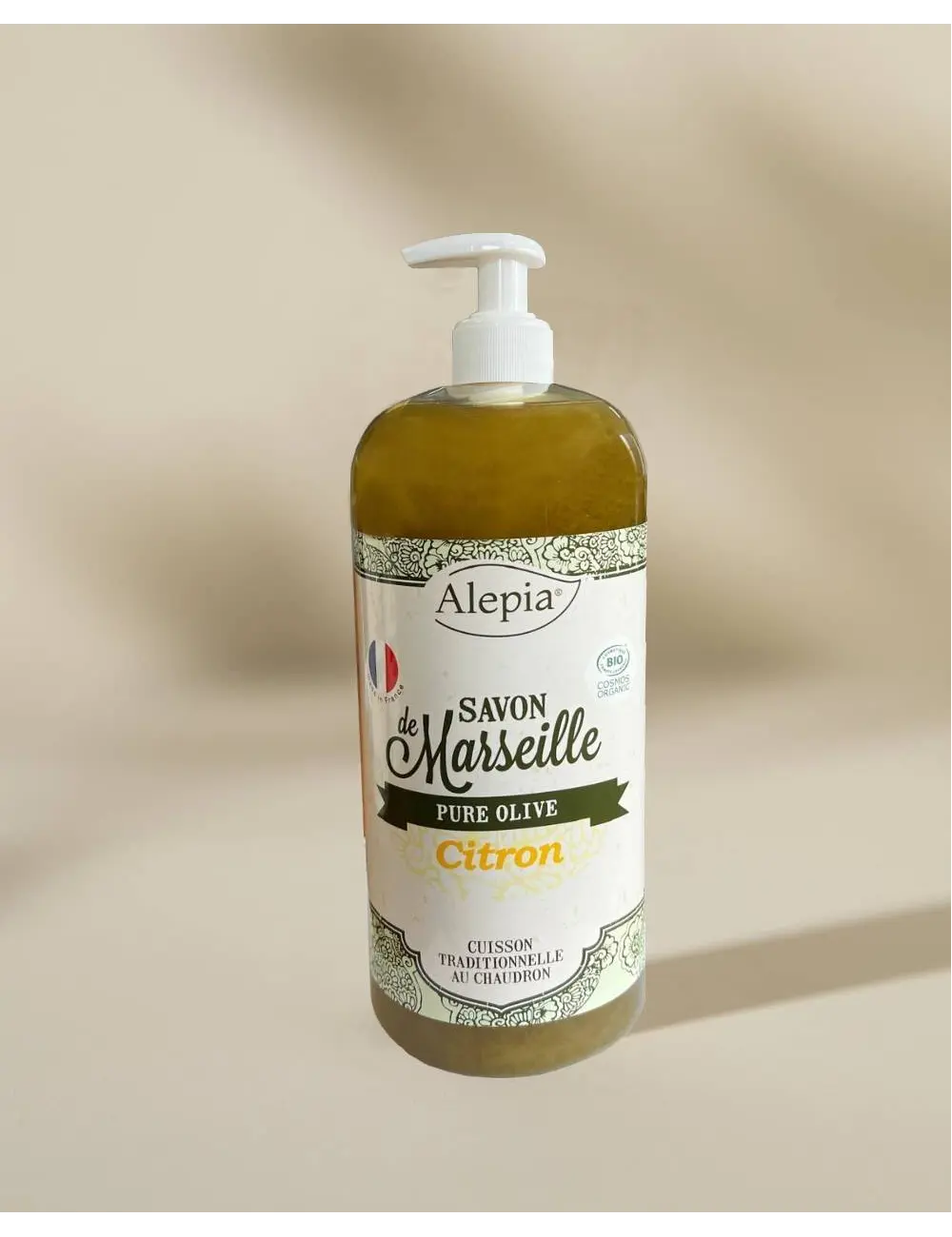 Vloeibare biologische Marseillezeep Pure Olijfolie met Citroen - 1 L