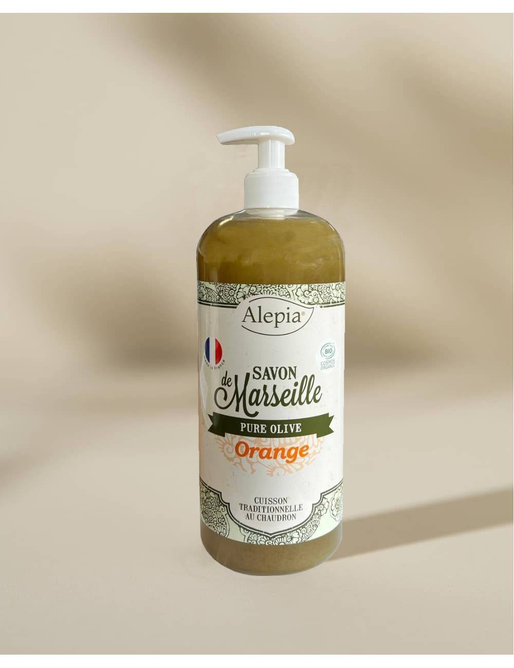 Savon de Marseille liquide Bio Pure Olive à l'Orange - 1 L