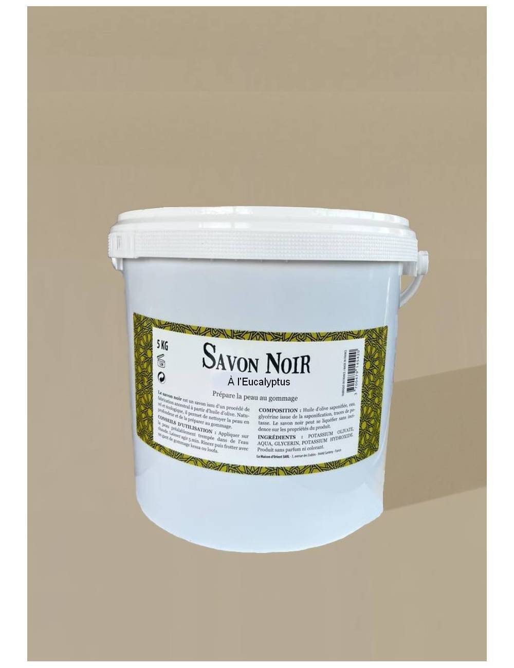 Savon noir Authentique à l'Eucalyptus - seau 5 kg