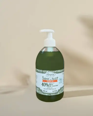 Vloeibare Aleppo-zeep Premium 40% laurier