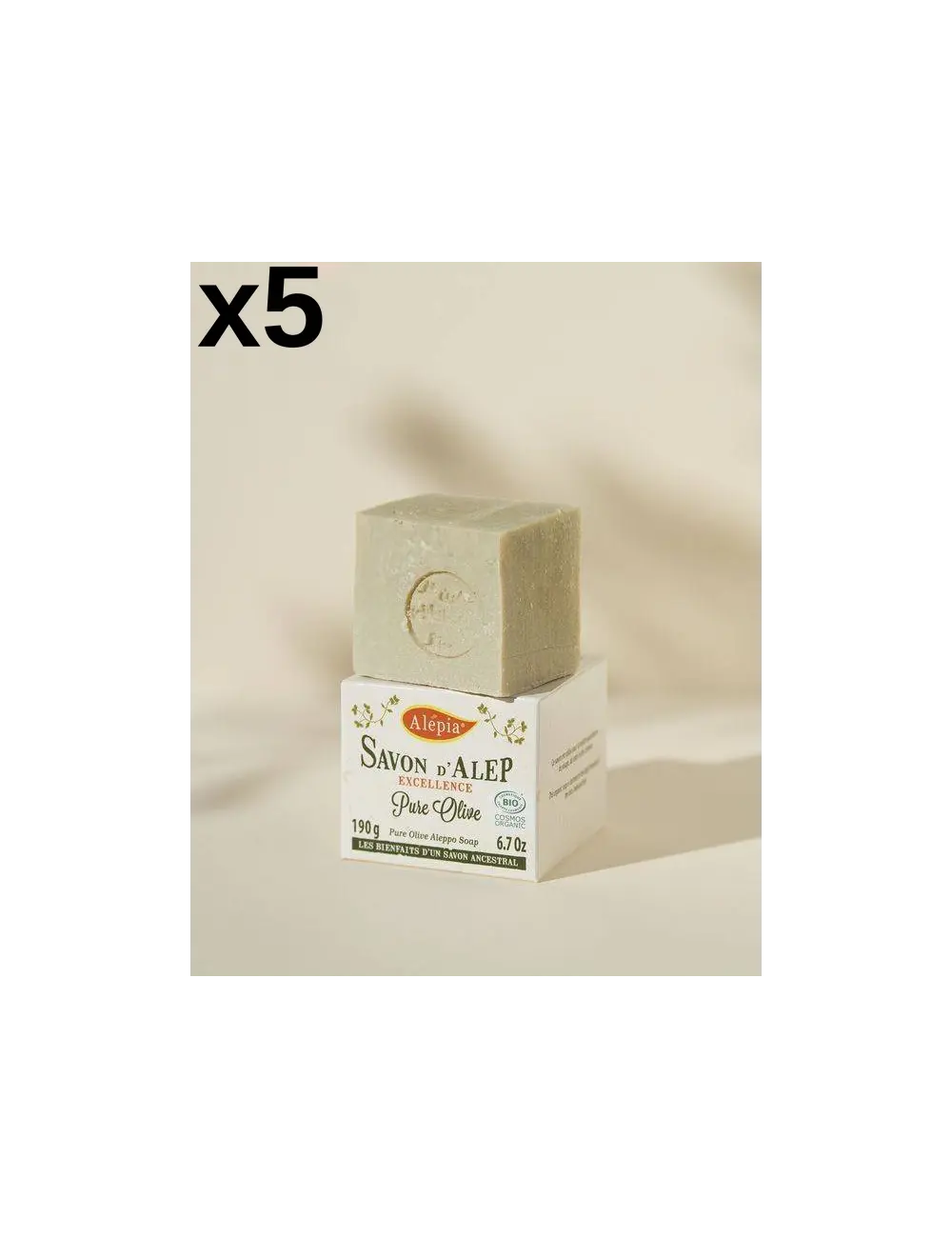 5x Aleppo-Seife Excellence reine Olive