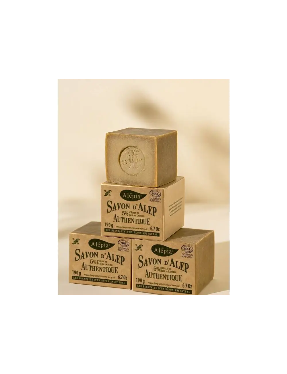 3x Savon d'Alep 5% Kraft FR