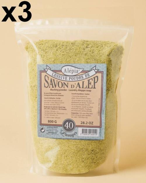 3x Aleppo Soap Vermicelli – Natural Laundry Detergent  Alepia