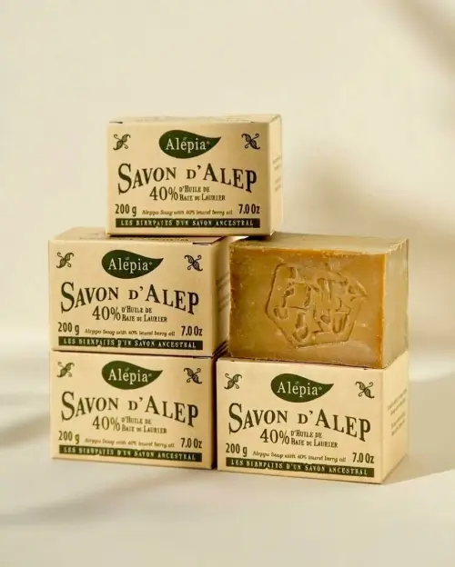 Lot of 5 : Authentic Aleppo Soap 40% Laurel