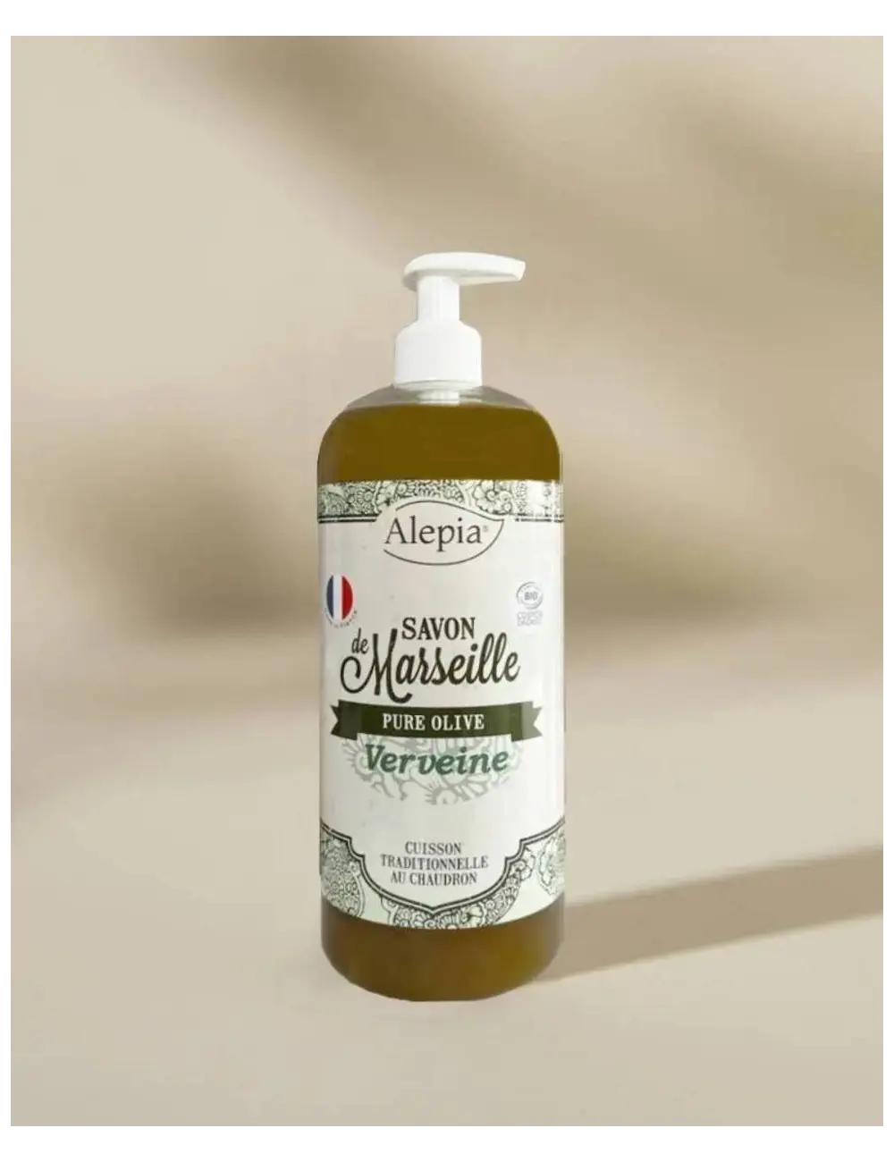 Flüssige Bio-Marseiller Seife Pure Olive mit Verveine - 1 L