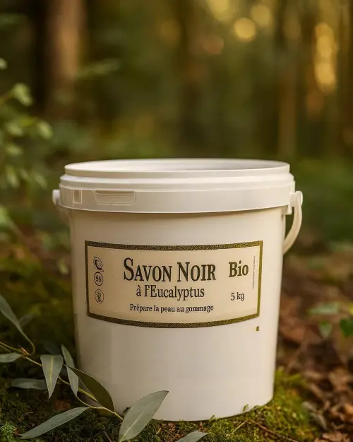 Savon Noir à l’Eucalyptus – Seau Vrac 5 kg