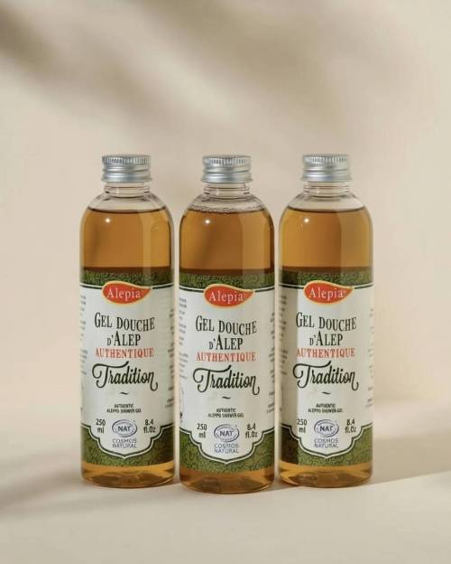 Lot of 3: Shower Gel Aleppo Authentic Tradition 1% Laurel