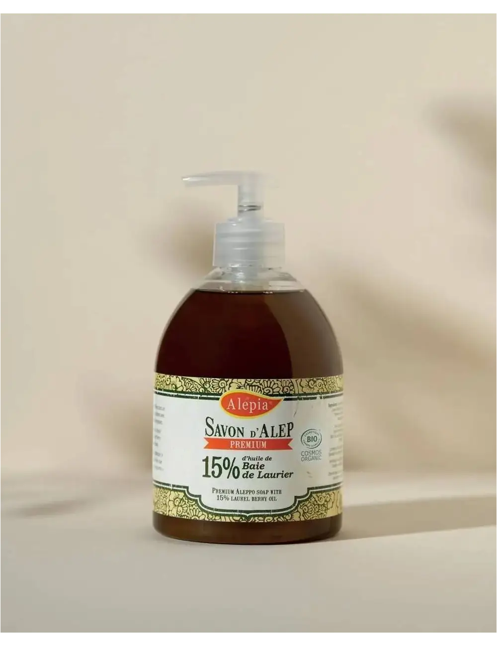Organic liquid Aleppo soap 15% Laurel