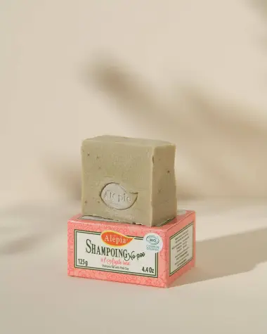 No-poo bio bar (alternatieve shampoo en douchegel) met roze klei