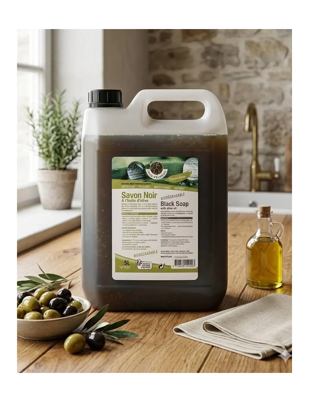 Multi-purpose liquid black soap - 5L can