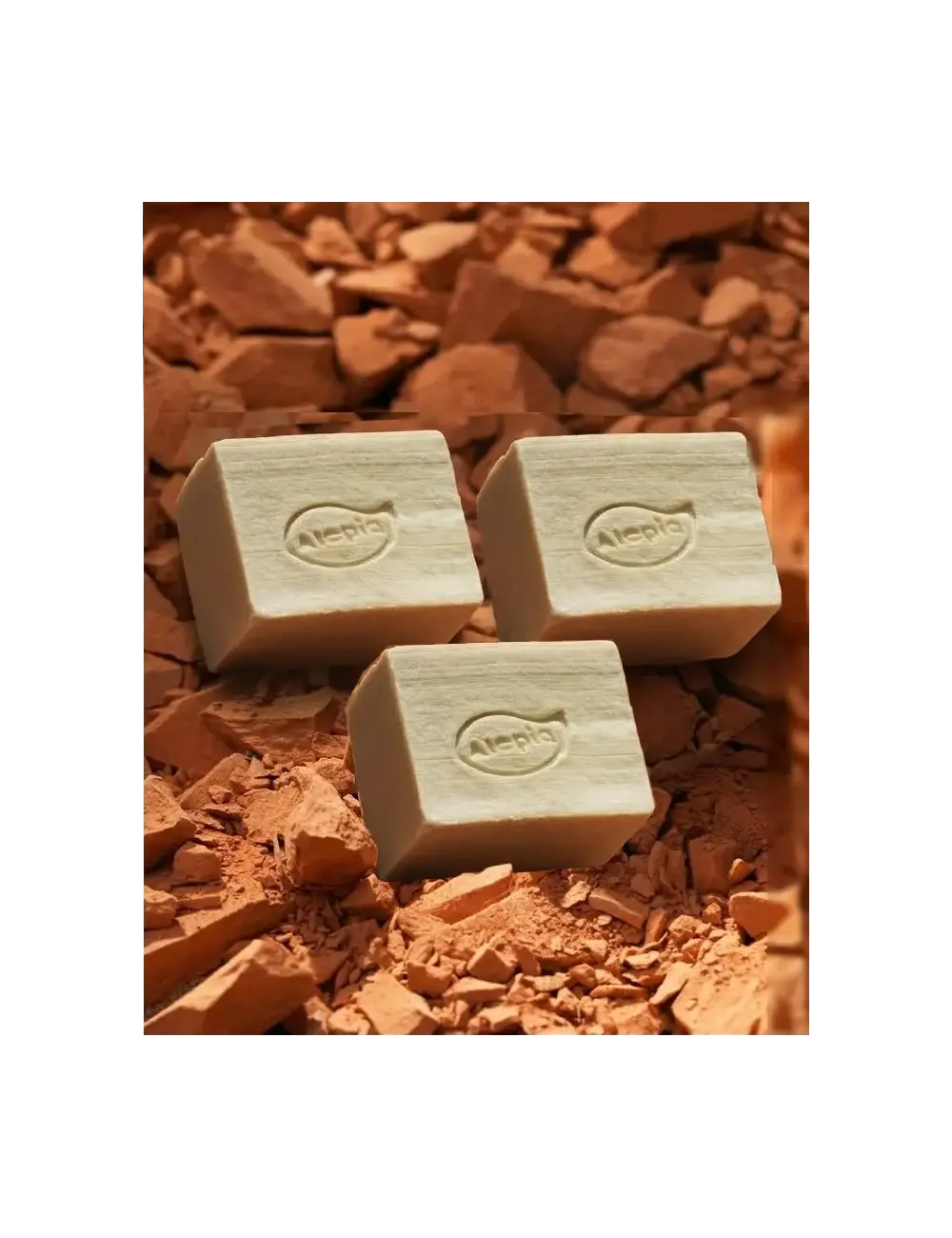 x3 Barre de shampoing No-poo à l'argile rose