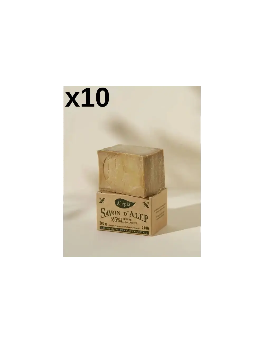 10x Jabón de Alepo Auténtico 25% Laurel