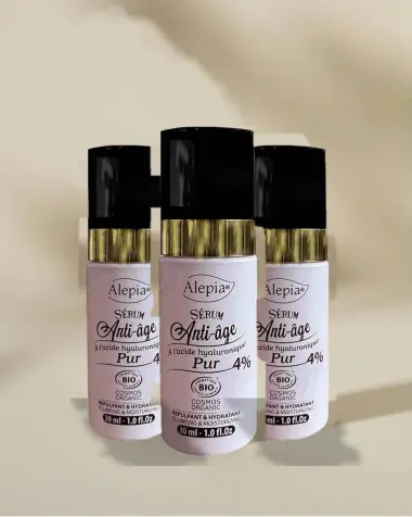 3x Organic Anti-Ageing Serum 4% Pure Hyaluronic Acid - 30 ml