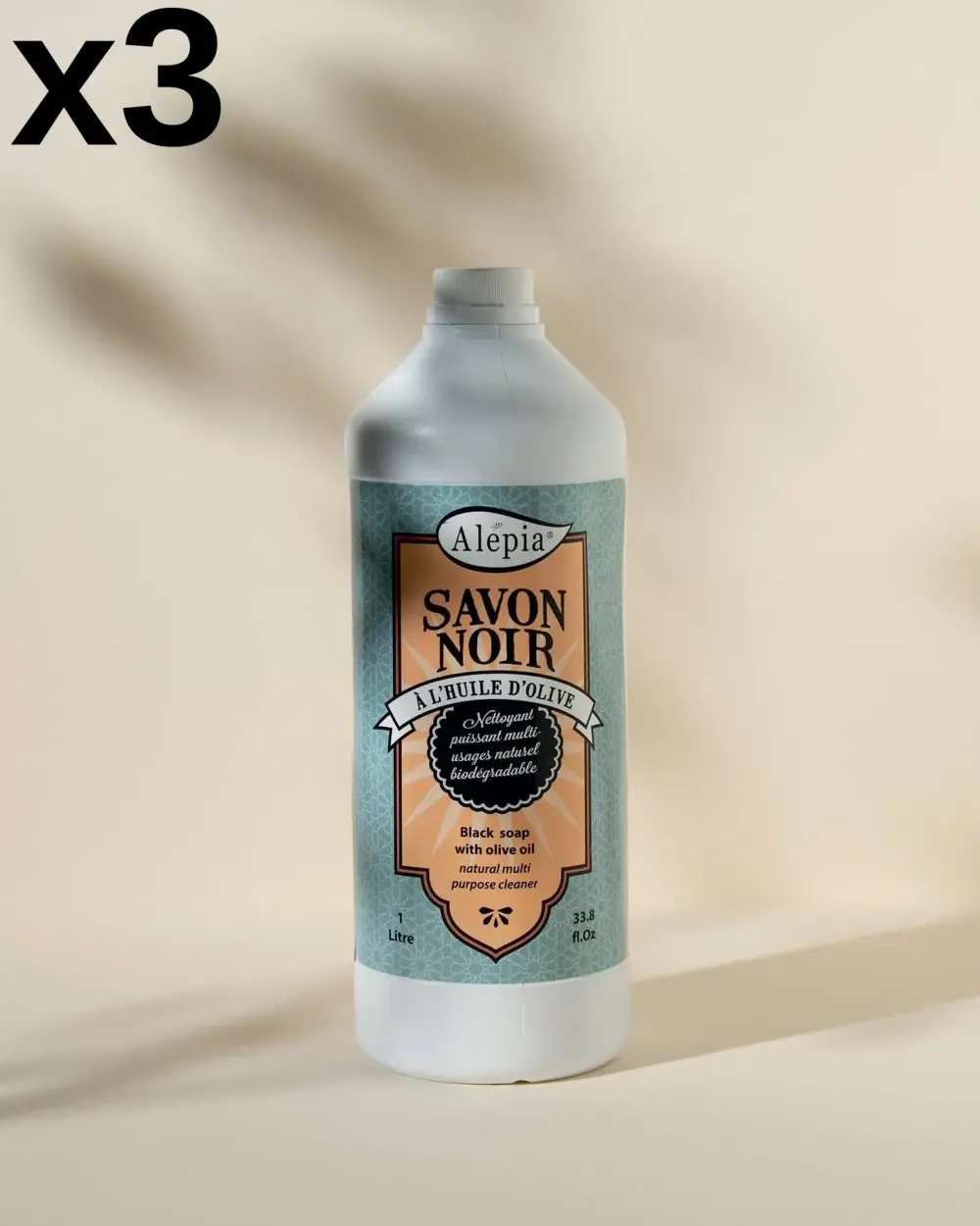3x Jabón negro líquido multiusos - 1 L
