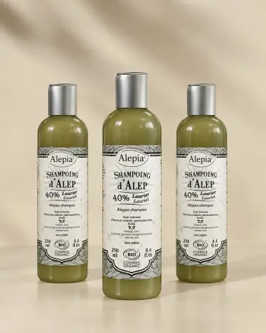 3x Champú de Alepo Bio 40% laurel - 250 ml