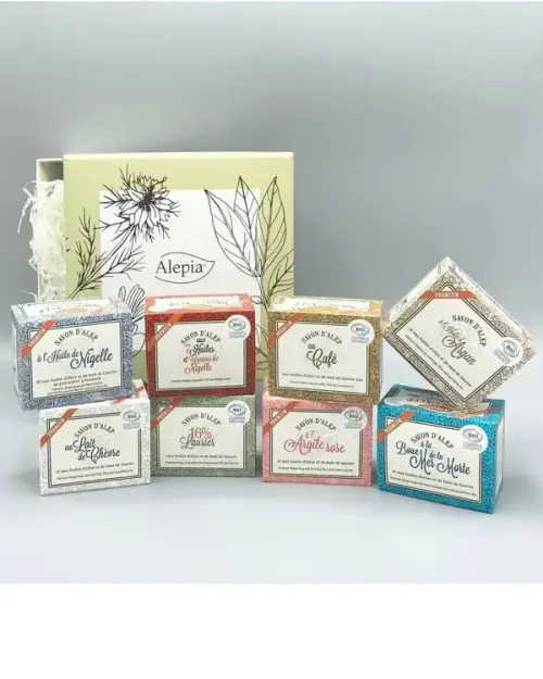 Coffret 8 savons d'Alep Premium bio – Idée cadeau | Alepia