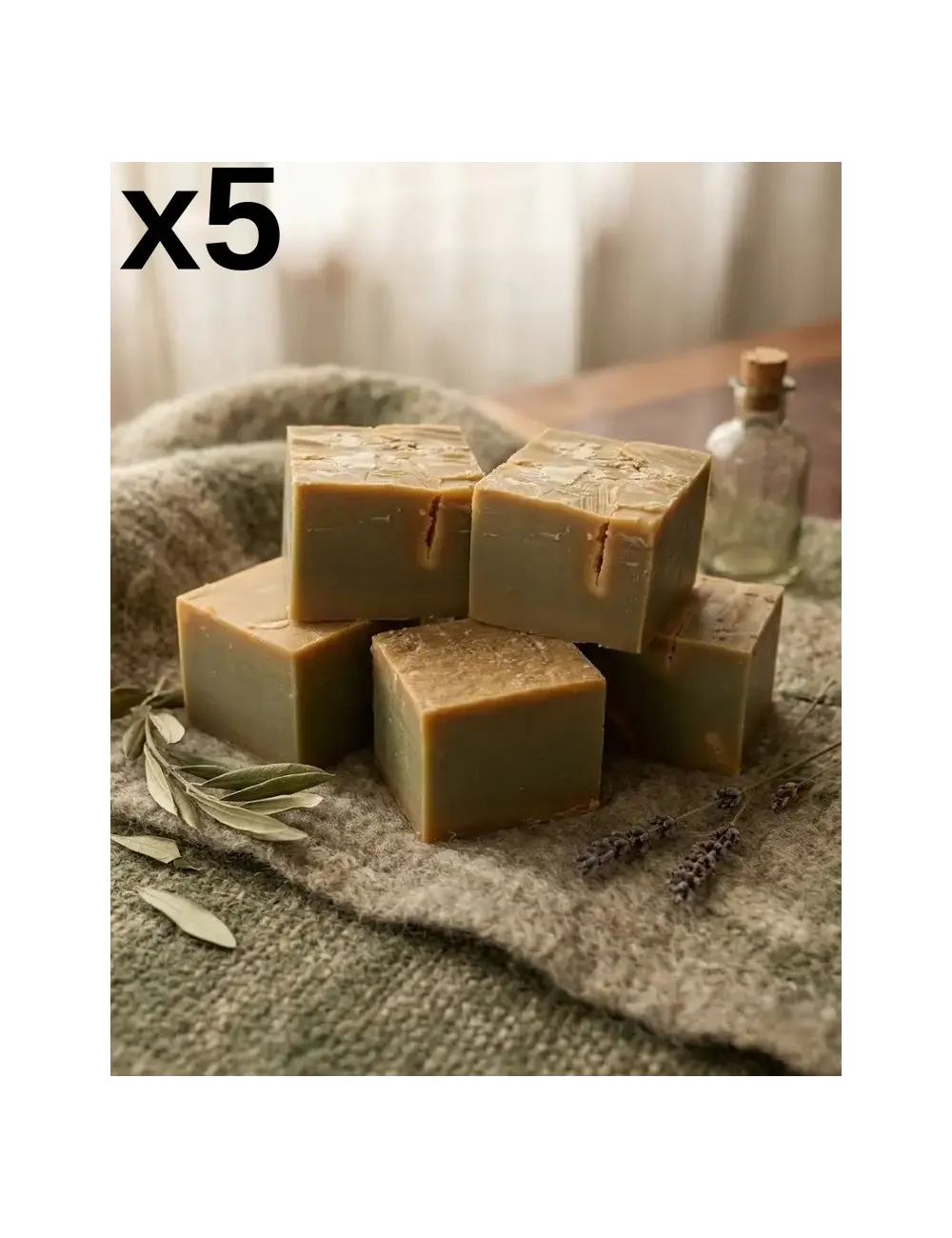 x3 Savon noir en barre - Boîte kraft