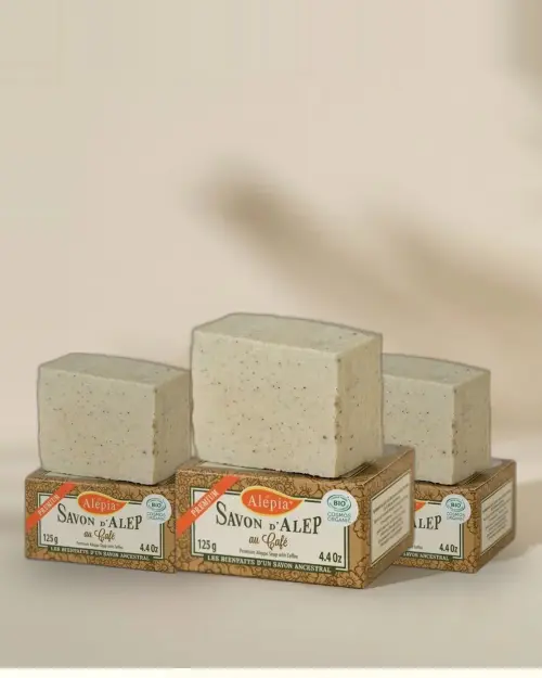 3 Savons d'Alep Premium au Café – Peau tonifiée | Alepia