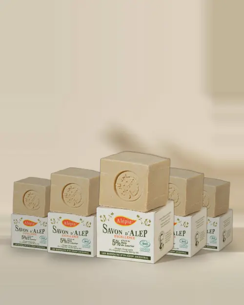 Savon d'Alep Excellence Bio 5% Laurier – Fabrication Française