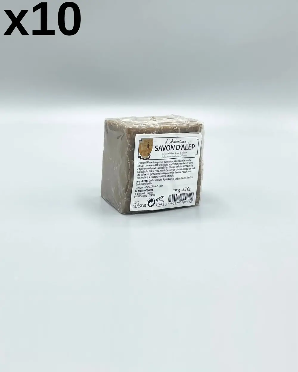 Lot de 10 : Savon d'Alep 1% L'Authentique