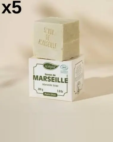 Batch of 5 : Pure Olive Marseille Soap