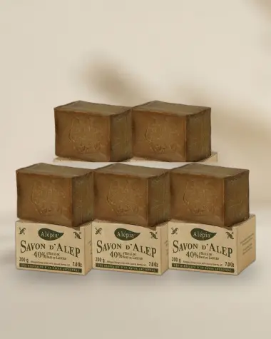5x Savon d'Alep Authentique 40% - Surgras